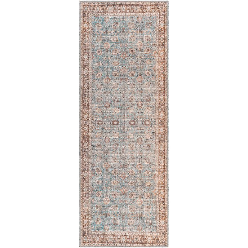 2&#39;7&#34;x7&#39;3&#34; Colin Traditional Machine Washable Rug Blue/Brown - Artistic Weavers, 1 of 8