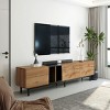 ChicFurnit TV Stands and Consoles Entertainment Center with Storage Cabinets and Open Shelf Media Console for Living Room, Beige, 76.8"*15"*18.9" - 4 of 4