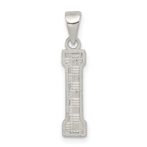 Black Bow Jewelry Sterling Silver, Sami Collection, Textured Block Initial I Pendant - 1 of 4
