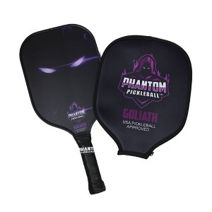 Phantom Pickleball 16.5'' Goliath 16mm T800 Carbon Fiber Traditional Pickleball Paddle with Cover - Purple - 1 of 4