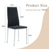 Infurnic Dining Chairs Modern Style Set of 6 Meeting Family Dining Needs, Metal Legs, Blending into Various Home Environments, Black, 15"*15"*38.6" - 3 of 4