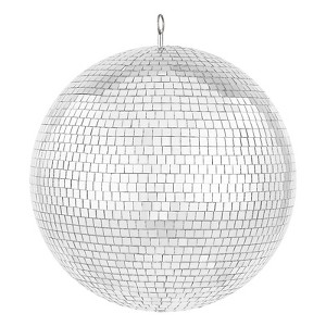 VEVOR Mirror Disco Ball, 16 Inch Party Mirror Ball with Hanging Ring, Large Lightning Disco Ball Party Decorations, Silver - 1 of 4