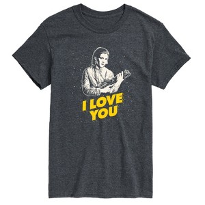 Men's - Star Wars - Valentine Princess Leia I Love You Short Sleeve Graphic T-Shirt - 1 of 4