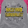 Girls' - Instant Message - Backyard Survivalist Shirt Tail Raglan Graphic T-shirt - 2 of 4