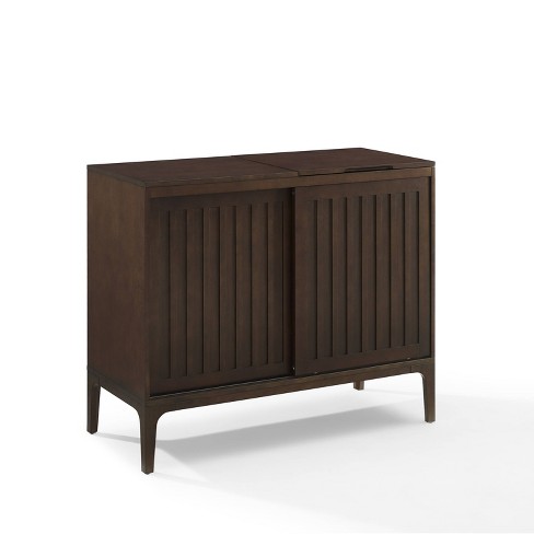 Asher Record Storage Media Console Dark Brown - Crosley : Target