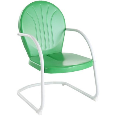 Grasshopper Green Metal Outdoor Dining Arm Chair