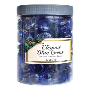 Mosser Lee - Elegant Blue Gems - Decorative Glass Vase Filler - Blue - 2.2 lb - 1 of 1