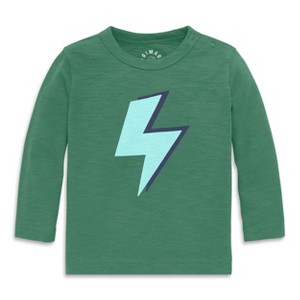 Primary Baby Long Sleeve Bolt Tee in Chive - 1 of 1