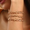SOHI Women's California Gold The Chainlink Multi-Layer Bracelet - 4 of 4