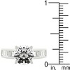 Slickblue Classic Women's 3 Ct. Engagement Ring, Clear Cubic Zirconi, Baguette and Round Cuts, Size 5-10 - 3 of 4