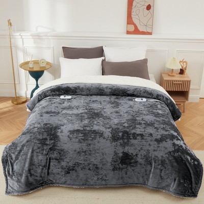 Electric Blanket, Washable Soft Velvet Heated Blankets with 4 Heating Levels, 4H Auto Shut Off, ETL Certified for Bedroom