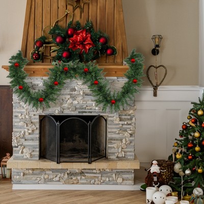 50' Green PVC Fir Christmas Garland with Bendable Wire