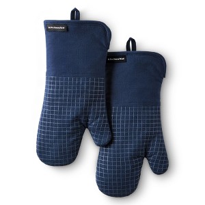 KITCHENAID Gourmet Series Gridlines Oven Mitts 2-Pack Set - 1 of 4