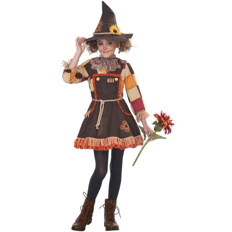 California Costumes Patchwork Scarecrow Girl Child Costume, Small, 1 of 2