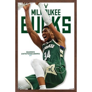Trends International NBA Milwaukee Bucks - Giannis Antetokounmpo Feature Series 24 Framed Wall Poster Prints - 1 of 4