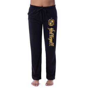 Harry Potter Men's Hogwarts Castle School House Crest Pajama Pants - 5 Styles - 1 of 3