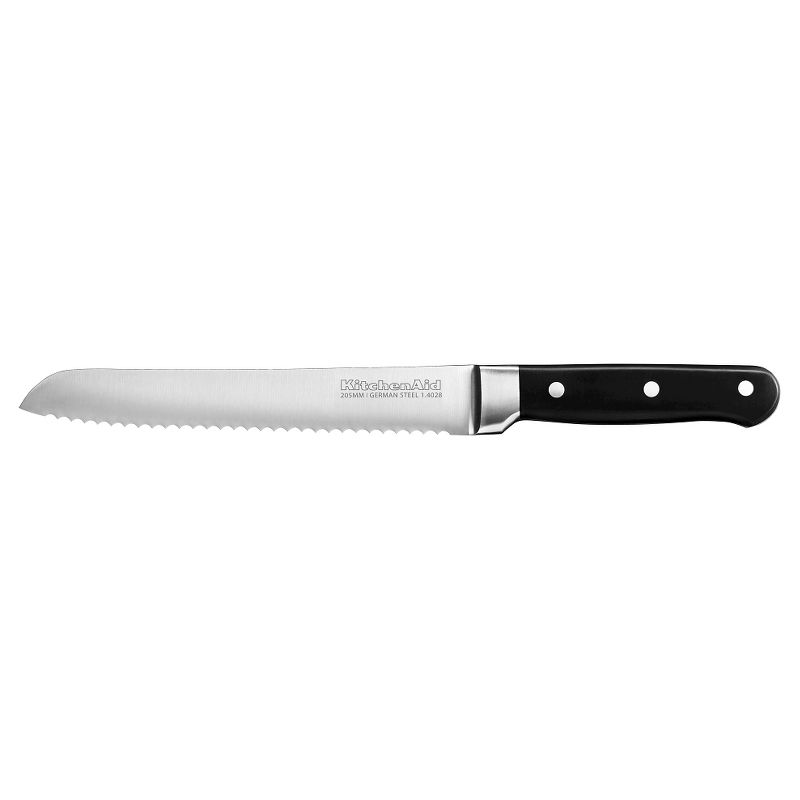 KitchenAid Classic 8" Forged Triple Rivet Scalloped Bread Knife KKFTR8BROB, 1 of 3