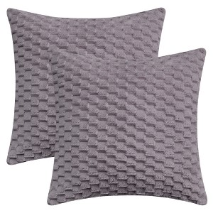 REGALWOVEN Soft Fuzzy Plush Decorative Throw Pillow Covers for Sofa Couch Bed Living Room 2 Pcs - 1 of 4