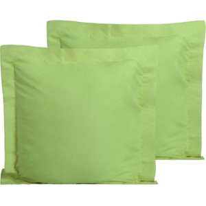 2 Pack Brushed Microfiber Super Soft Euro Pillow Shams, 26x26 Inches - NTBAY - 1 of 4