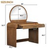 NicBex Makeup Vanity Desk with Mirror,Makeup Table with Drawer for Bedroom - 3 of 4