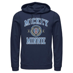 Mens Mickey & Friends Duo College Badge Lightweight Hoodie - 1 of 4