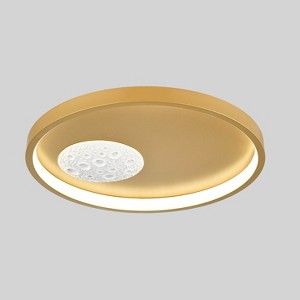 Claxy Gold Round LED Flush Mount Ceiling Light - 1 of 4