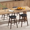 Tangkula Set of 4 Swivel Bar Stools 31" Bar Chairs w/ Padded Contoured Seat & Footrest - 3 of 4