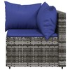 Patio Corner Sofa with Cushions Poly Rattan vidaXL - 3 of 4