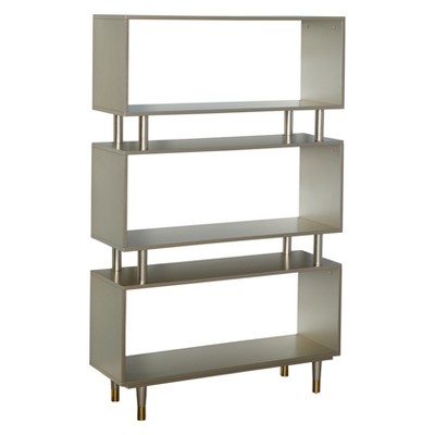 Buylateral Margo Mid Century Modern 3 Open Shelves Bookshelf