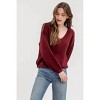 Women's Exposed Seam V-Neck Sweater - Blu Pepper - 4 of 4