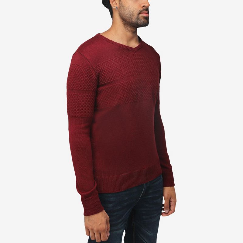 X RAY Men's Slim Fit Pullover V-Neck Sweater, Sweater for Men Fall Winter, 3 of 6