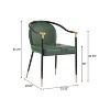 Christopher Knight Home Hugo Modern Metal Upholstered Dining Chair with Curved Back (Set of 2) - 3 of 4