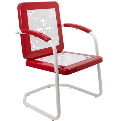 Red metal chairs target hot sale