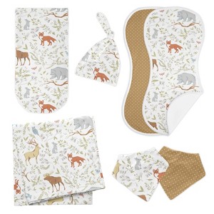 Sweet Jojo Designs Boy, Girl, Unisex/Gender Neutral Newborn Baby Layette Gift Set Woodland Toile Multicolor 7pc - 1 of 4