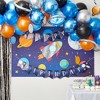 Blue Panda 102 Piece Outer Space Kids Birthday Party Decorations Kits with Backdrop, Banner, Backdrop, Balloons, Swirls, Cupcake Toppers - 2 of 4