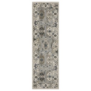 Oriental Weavers Hastings HA04U Ivory/ Blue Indoor Area Rug - 2'3" x 7'6" - 1 of 4