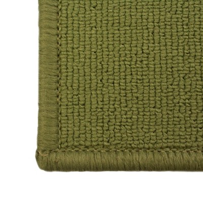 Green Non-Slip Washable Synthetic Rectangular Accent Rug