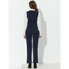 INSPIRE CHIC Women's High Waisted Sleeveless Belted Straight Leg Suspenders Jumpsuit - 4 of 4