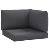 vidaXL Pallet Cushions 3 pcs Melange Anthracite Fabric - 2 of 4
