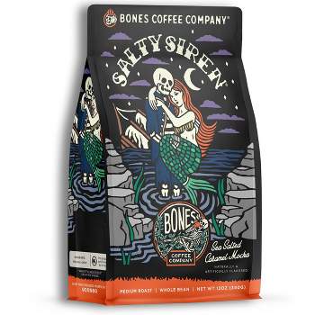 Bones Coffee Company Salty Siren Whole Coffee Beans Caramel Chocolate Flavor