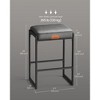 EKHO Collection - Bar Stools Set of 2, Counter Height Bar Stools, Synthetic Leather with Stitching - 3 of 4