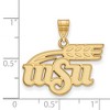 Black Bow Jewelry 10k Yellow Gold Wichita State Shockers NCAA Large Pendant - 2 of 3
