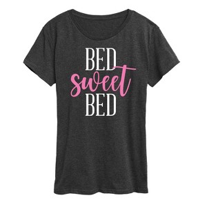 Women's - Instant Message - Bed Sweet Bed Short Sleeve Graphic T-Shirt - 1 of 4
