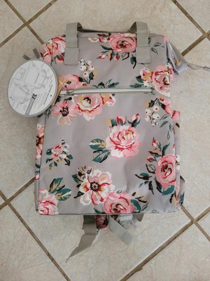 Baby essentials floral wide frame diaper hot sale bag backpack