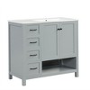 KIGFTSOD 36" Bathroom Vanity with Sink Top, Bathroom Vanity Cabinet with Two Doors and Two Drawers - 2 of 4