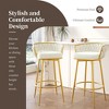 Set of 2 Swivel Counter Height Bar Stools,31.5"Bar Height Stools with Hand-Woven Backrest & Gold Metal Legs,with Footrest,for Dining Room - 2 of 4