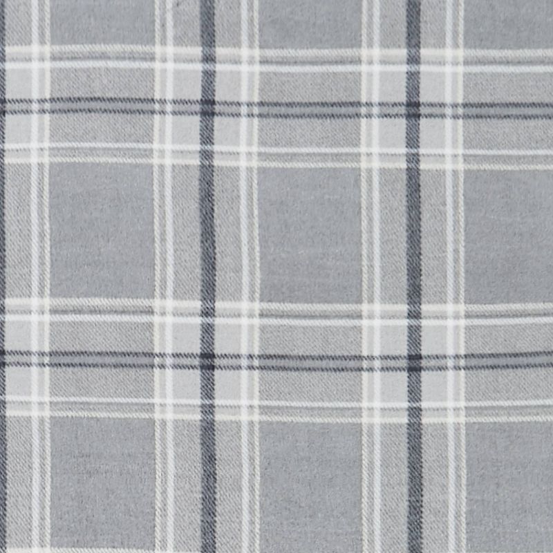 King Cozy Teddy Bed Blanket Gray Plaid - Cannon, 4 of 8