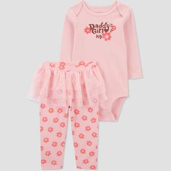 Carter's Just One You®️ Baby 2pc Daddy's Girl Top & Bottom Set - Pink