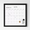Martha Stewart Magnetic Monthly Calendar Dry Erase Board with Woodgrain Frame Black: Office Desk Organization & Drawer Set - 3 of 4