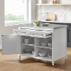 Silvia Stainless Steel Top Kitchen Island White/Stainless Steel - Crosley - 4 of 4